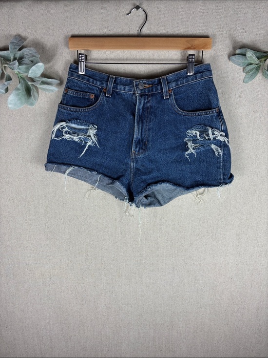 GAP Pants - GAP > Classic High-Rise Distressed Denim Shorts 10
